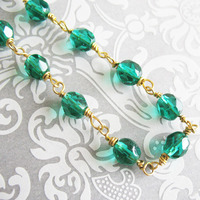 Green Beaded Bracelet St Patrick's Day Handmade Jewelry For Women Czech Glass Beaded Bracelet - Thumbnail 3