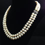 Genuine Pearl Necklace, AA+ Pearl Necklace, Double Strand Pearl Necklace, Multi strand Freshwater Pearl Necklace-1