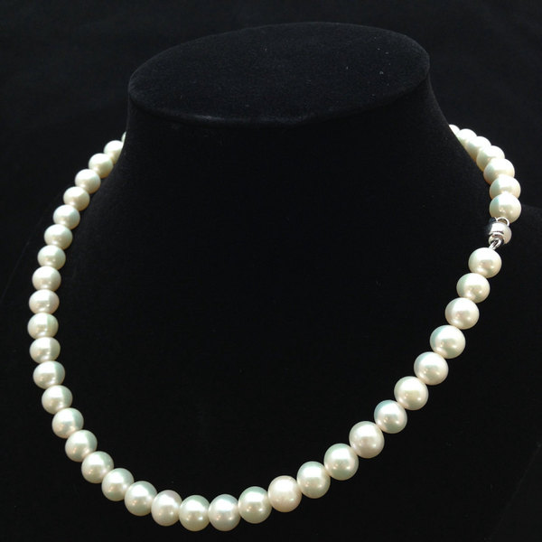 16 Inches Genuine Pearl Necklace, AA+ Pearl Necklace, Genuine Pearl Necklace, Free 7mm AAA Pearl Studs
