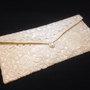 Champagne Lace Clutch Purse, Envelope Clutch Purse, Philippines Cutwork Embroidery Clutch, Bridal Clutch Purse, Wedding Clutch, Jusi Silk-1