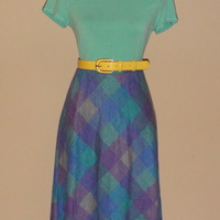 Vintage Plaid Skirt - Thumbnail 1