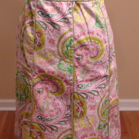Chadwicks Paisley Mini Skirt Size 10 - Thumbnail 1