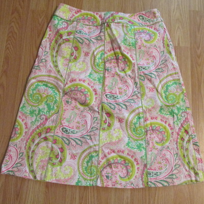 Chadwicks paisley mini skirt size 10