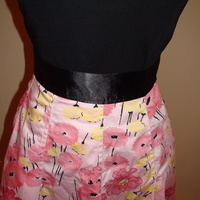 Size S Custom Made Floral Mini Flare Skirt - Thumbnail 2
