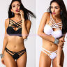 Underwire bra strappy bikini set push-up swimsuit 