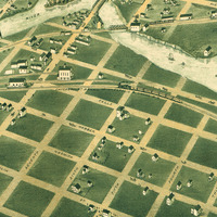 Sioux Falls, South Dakota in 1881 - Bird's Eye View, Map, Aerial, Panorama, Vintage, Antique, Fine Art, Wall Art - Thumbnail 1