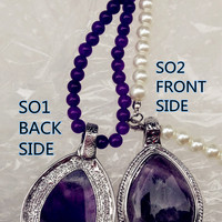 SO2 purple crystal princess Sophia necklace  - Thumbnail 1