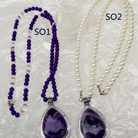 SO2 purple crystal princess Sophia necklace  - Thumbnail 2