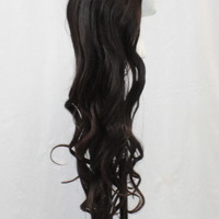 New Brown No-Brand Long Wavy/Curly Wig - Thumbnail 1