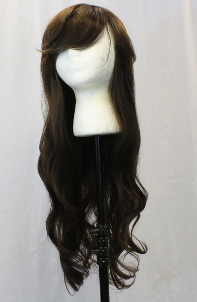 Brown No-Brand Long Wavy Wig