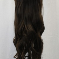 Brown No-Brand Long Wavy Wig - Thumbnail 3