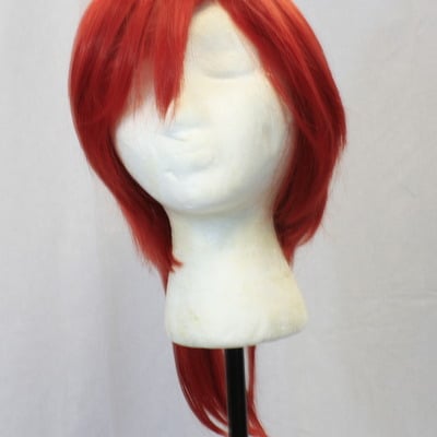 New medium red ponytail clip wig combo