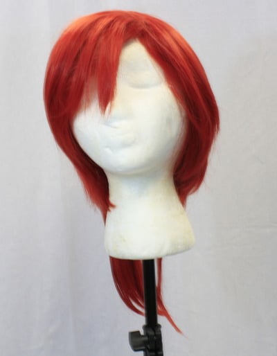 New Medium Red Ponytail Clip Wig Combo