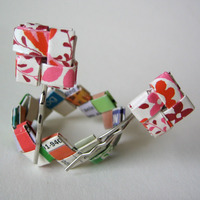 Carnation Pink, Red and Cream Eco Chic Bobbies - Thumbnail 4