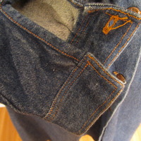 Size M Vintage Jean Flare Dress - Thumbnail 4