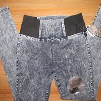Size L (Juniors) NEW Acid Wash Jegging/Leggings - Thumbnail 1