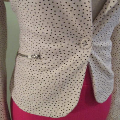 Size l charlotte rue polka dot jacket/blazer