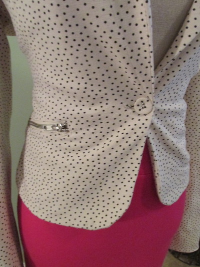Size L Charlotte Rue Polka Dot Jacket/Blazer