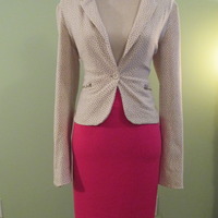 Size L Charlotte Rue Polka Dot Jacket/Blazer - Thumbnail 1