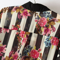 Polka Dot Flower Chiffon Blouse  - Thumbnail 3