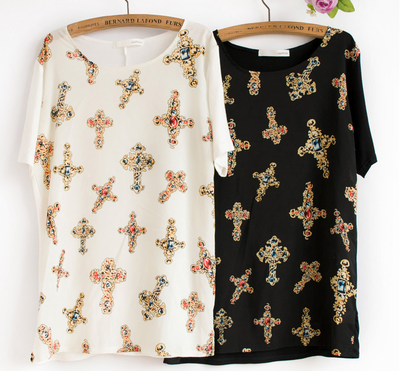 Cross Gems Loose Shirt