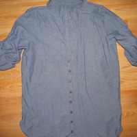 Size Large Denim Shirt Dress - Thumbnail 2
