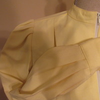 Size S Vintage Pleated Cropped Jacket - Thumbnail 1