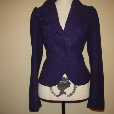 Size m new peplum pleated blazer jacket