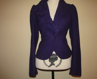 Size M NEW Peplum Pleated Blazer Jacket