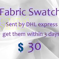 Fabric swatch, Fabric sample sent by Express