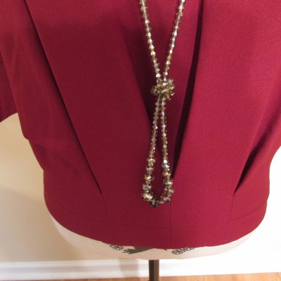 Size l cranberry pleated blouse