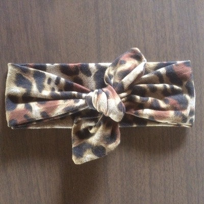 Leopard tie knot headwrap