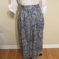 Size 10 Paisley Print Pleated Skirt - Thumbnail 2