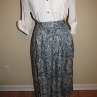 Size 10 Paisley Print Pleated Skirt - Thumbnail 4