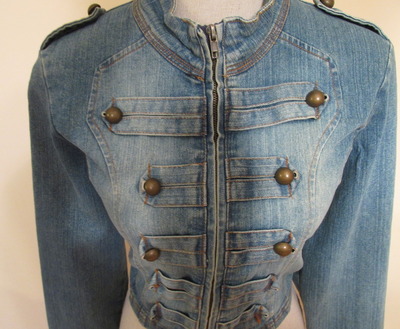 Size M Bellhop Denim Cropped Jacket