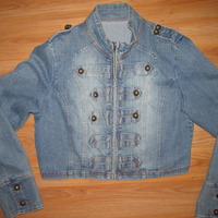 Size M Bellhop Denim Cropped Jacket - Thumbnail 4