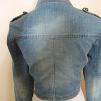 Size M Bellhop Denim Cropped Jacket - Thumbnail 3