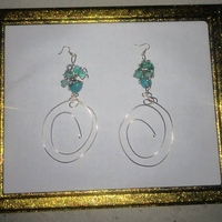 Turquoise Swirl Earrings - Thumbnail 1