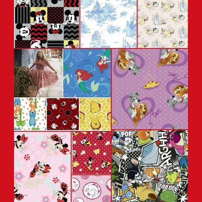 Pinup style disney print circle skirts