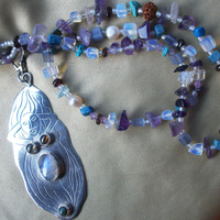 Reclining Goddess Silver Pendant, Matches the Soul Purpose Necklace - Thumbnail 2