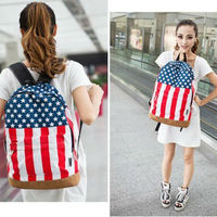 Union Jack / US Flag Canvas Backpack - Thumbnail 2
