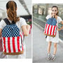 Union Jack / US Flag Canvas Backpack-2
