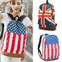 Union Jack / US Flag Canvas Backpack-3