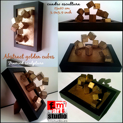Abstract golden cubes