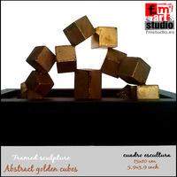 Abstract golden cubes - Thumbnail 2