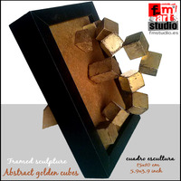 Abstract golden cubes - Thumbnail 1