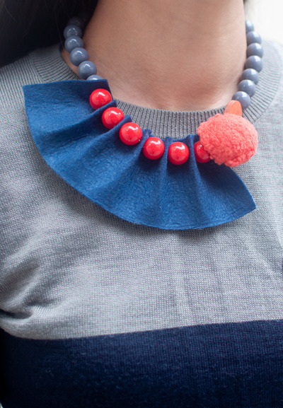 Felt Ball Chain Necklace NL0856