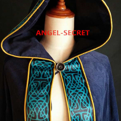 Cl21 princess merida long cloak the brave made of corduroy