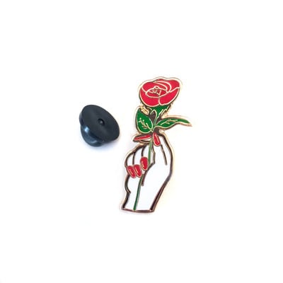 Rose lapel pin
