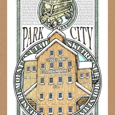 Park city 2013 skier's subway print